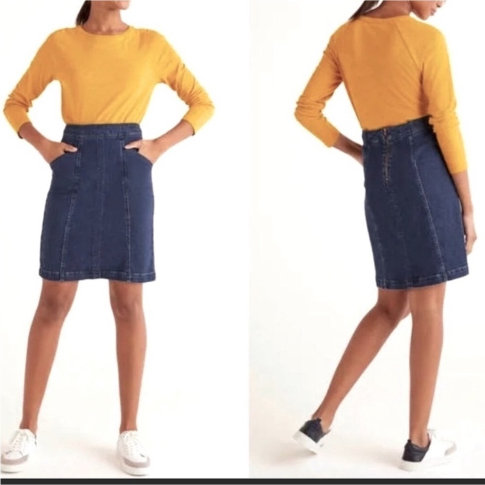 Boden Pocket Denim Skirt